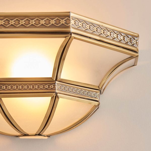 Antique Brass Wall Light - Image 4