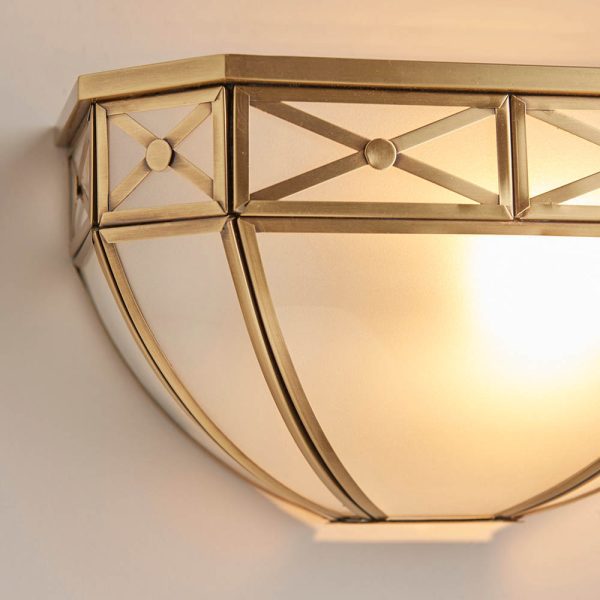 Antique Brass Wall Light - Image 4