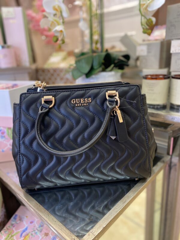 GUESS Eco Mai Society Satchel Black