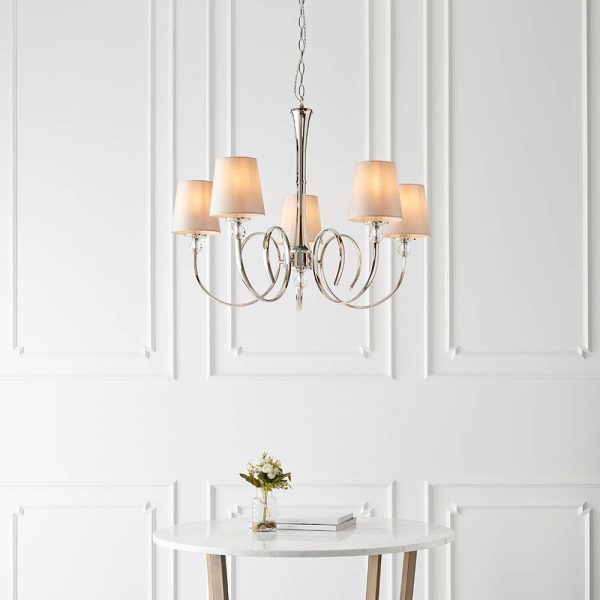 Nickel 5lt Pendant & Marble Shades - Image 2