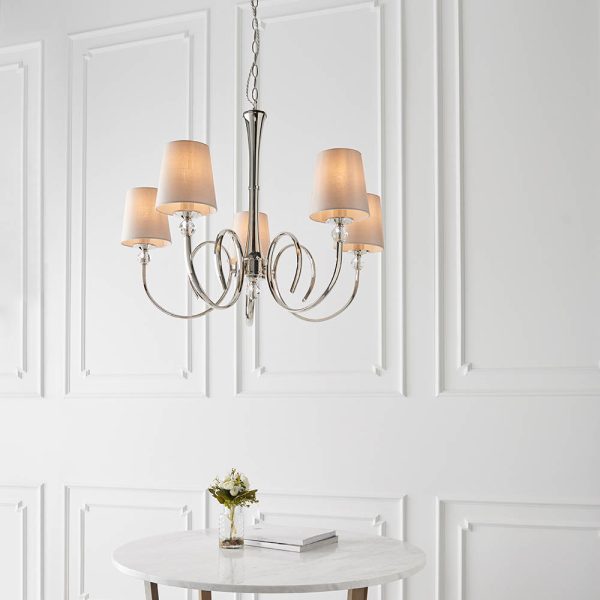 Nickel 5lt Pendant & Marble Shades - Image 3