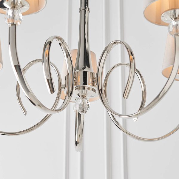 Nickel 5lt Pendant & Marble Shades - Image 5