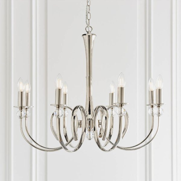 Nickel 8lt Pendant & Marble Shades - Image 7