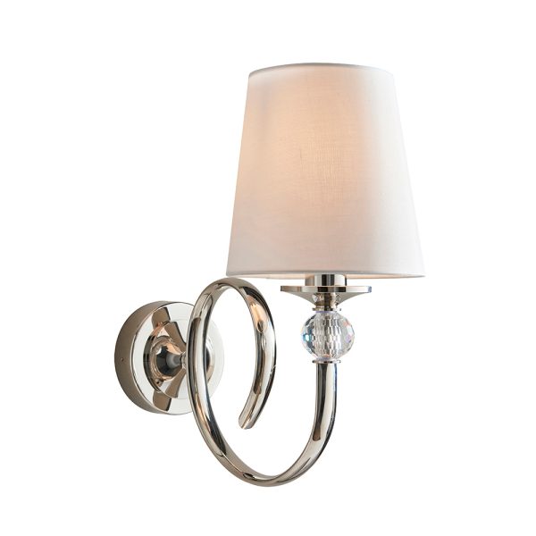 Nickel Single Wall & Vintage White Shade