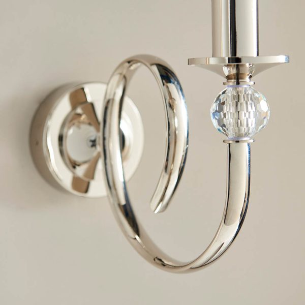 Nickel Single Wall & Vintage White Shade - Image 3