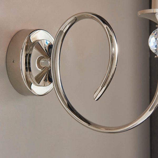 Nickel Single Wall & Vintage White Shade - Image 5