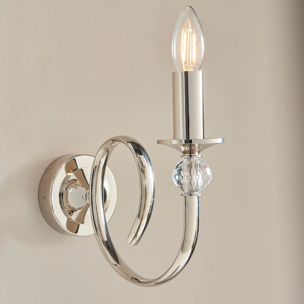 Nickel Single Wall & Vintage White Shade - Image 6