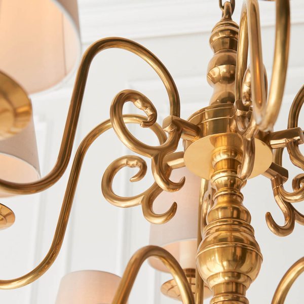 Brass 12lt Pendant & Marble Shades - Image 5