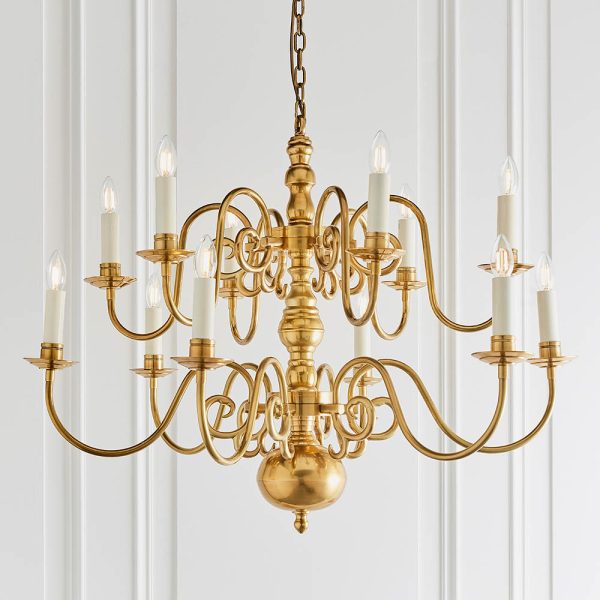 Brass 12lt Pendant & Marble Shades - Image 6