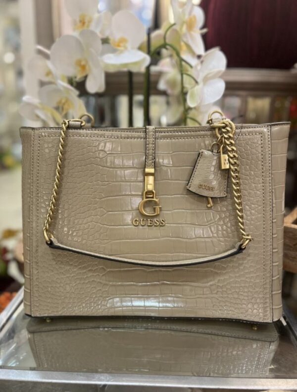 GUESS G James Girlfriend Croc Carryall Taupe