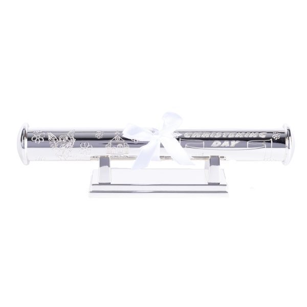 Silverplated 'Christening Day' Tube & Stand