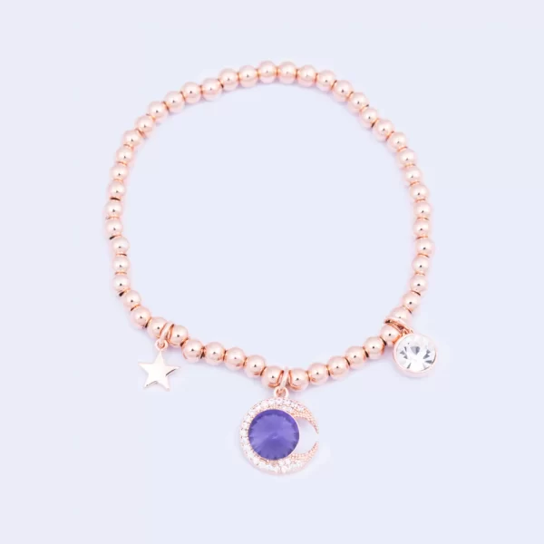 AMETHYST MOON CRYSTAL BRACELET