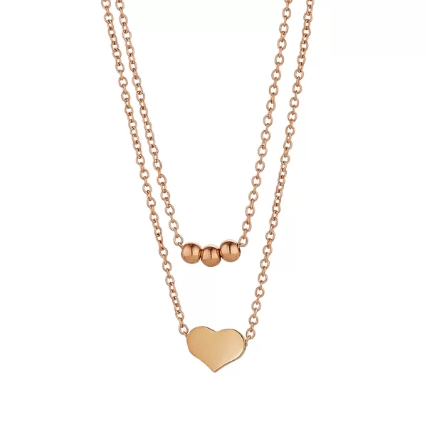 ANIYAH LAYERED HEART NECKLACE