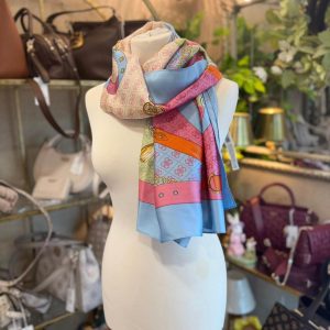 Guess Reversible Scarf Blue Multi