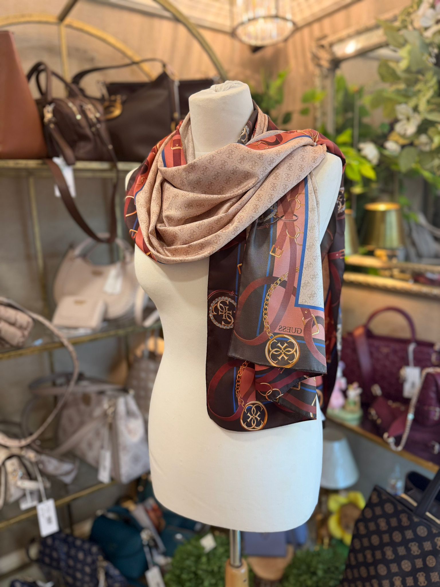 Guess Reversible Scarf Brown Multi - Image 4