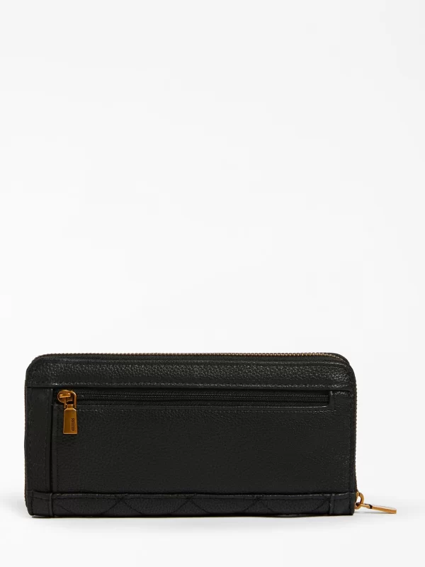 GUESS Abey Quilted Maxi Wallet Black - Image 3