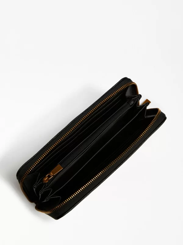 GUESS Abey Quilted Maxi Wallet Black - Image 2