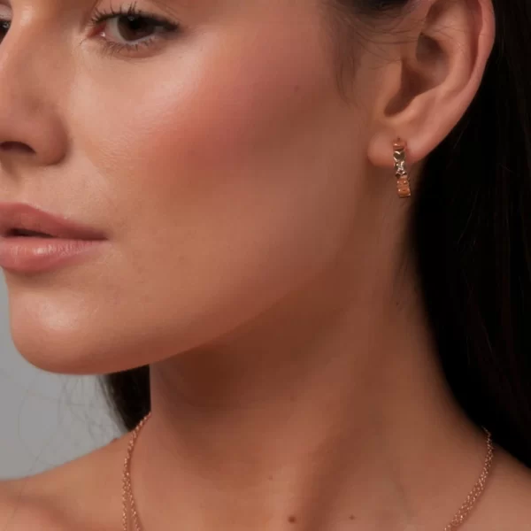 HEART HOOP EARRINGS - Image 3