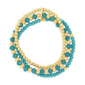 Absolute Tourquoise Beads Bracelet Gold B2179TQ