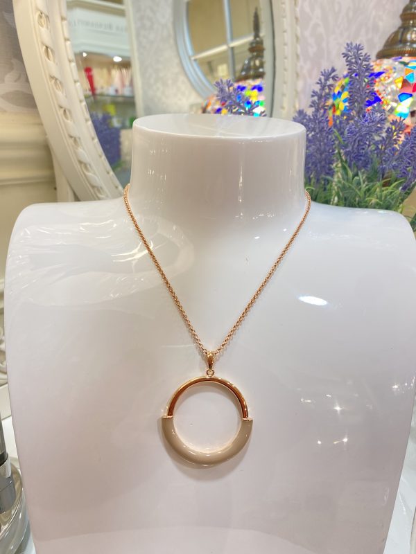 Rose Gold & Taupe Round Chain