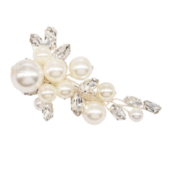 Chic Pearl Hair Clip Silver - Image 4