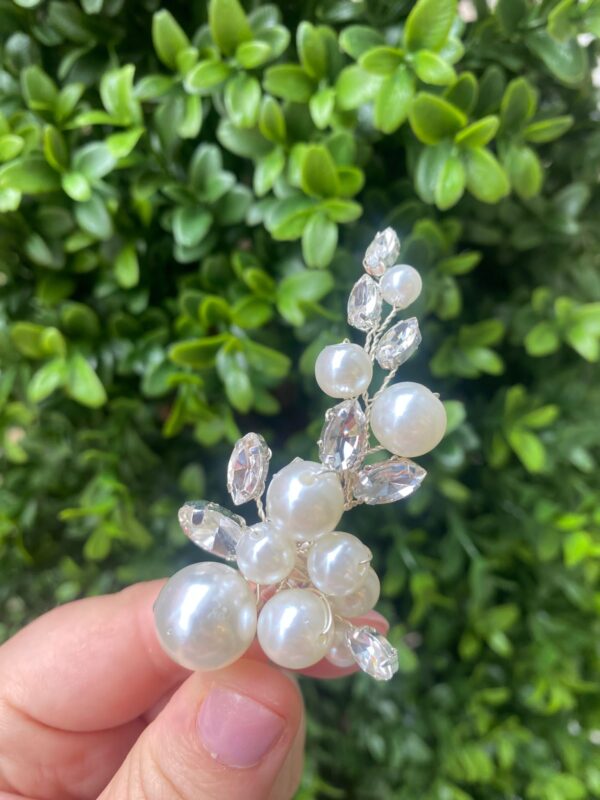 Chic Pearl Hair Clip Silver
