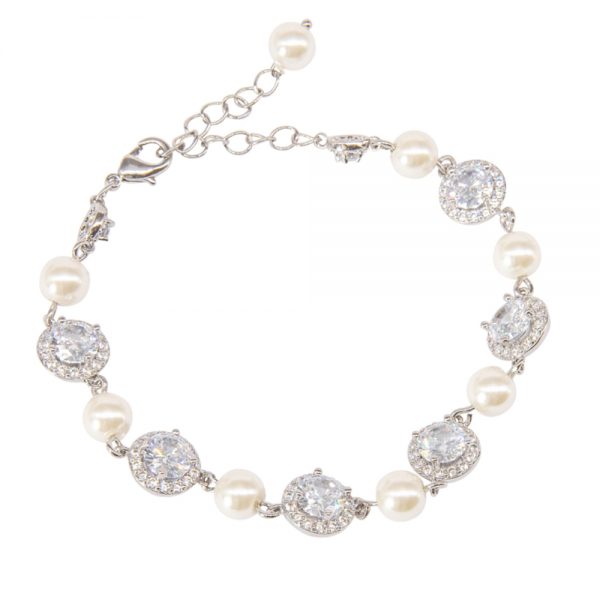 DAINTY STARLET CUBIC ZIRCONIA BRACELET - SILVER - Image 2