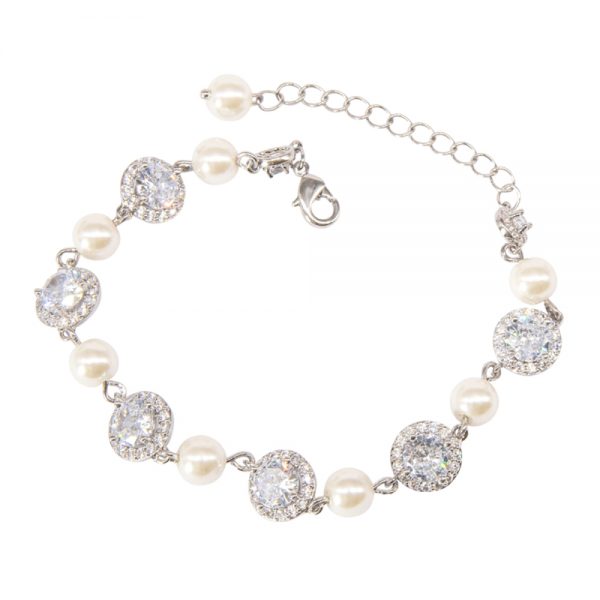 DAINTY STARLET CUBIC ZIRCONIA BRACELET - SILVER