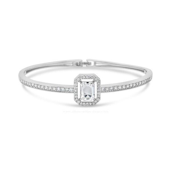 Absolute Clear Crystal Bangle Silver BA240SL