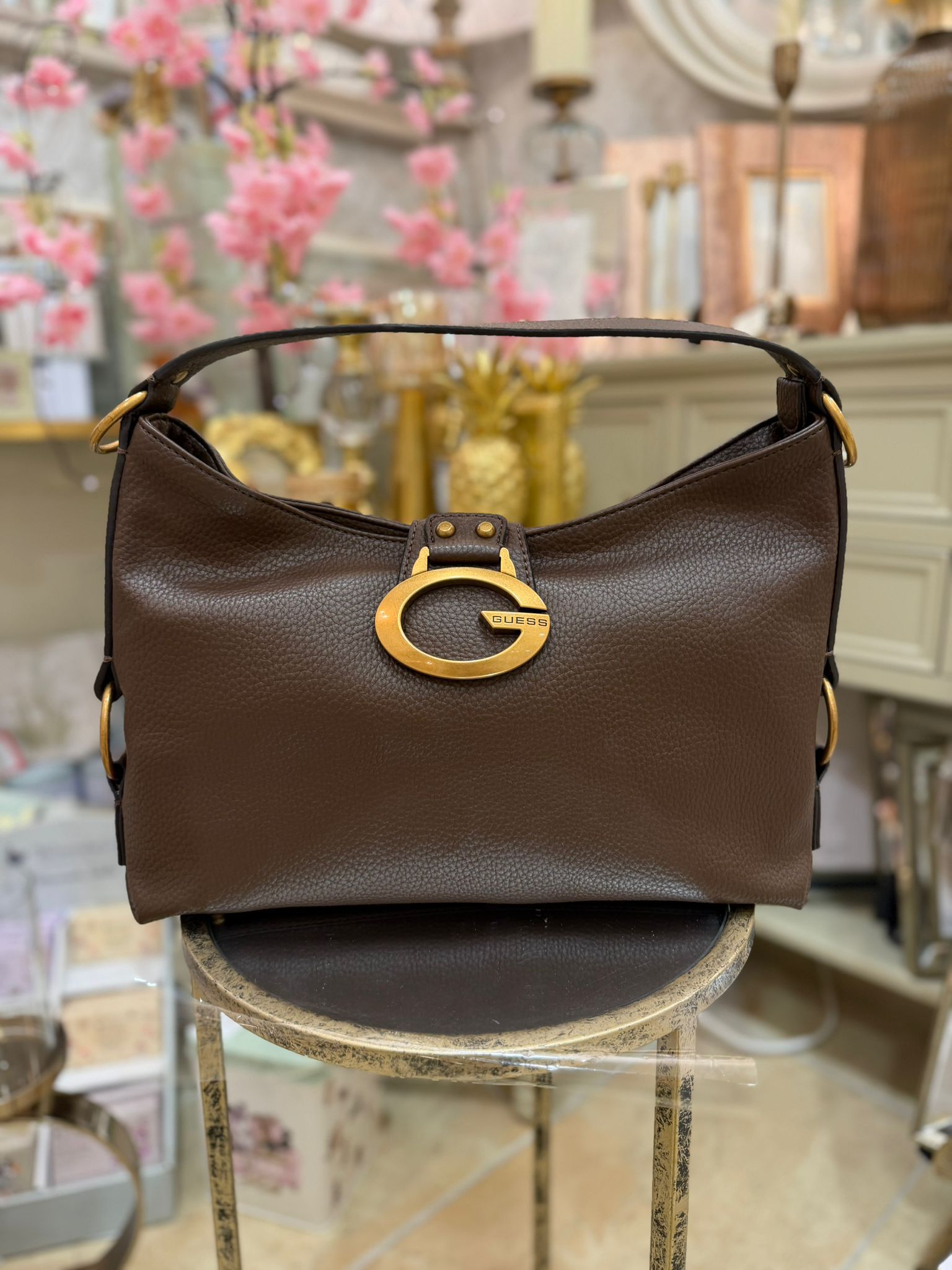 GUESS Camden Mini Shoulder Bag Brown