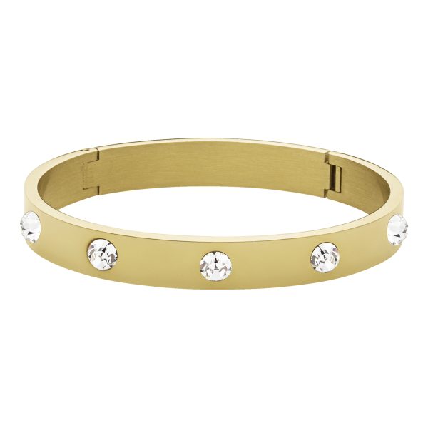 BELLA II Bracelet with White Crystals Gold
