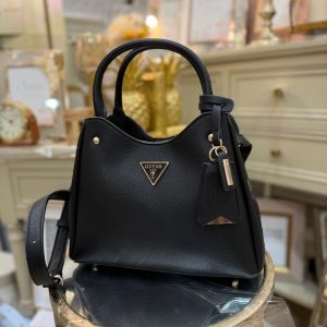 GUESS Meridian Logo Handbag Black