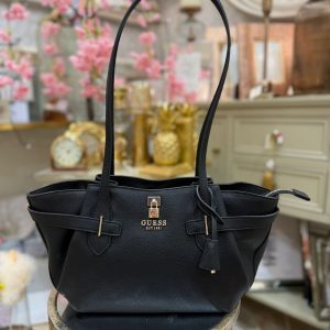 GUESS Yesba Saffiano Shoulder Bag Black