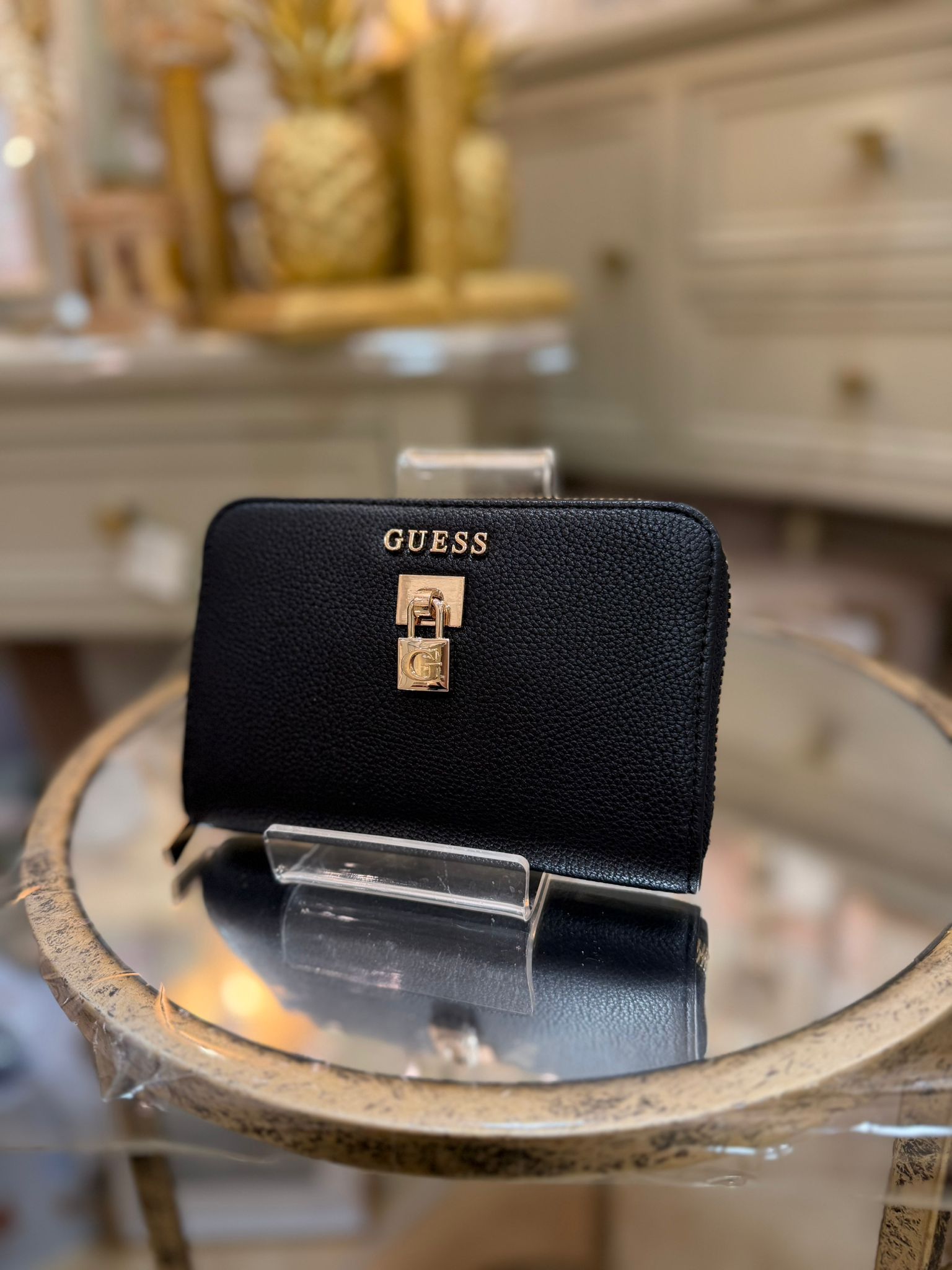 GUESS Yesba Charm Mini Wallet Black - Image 2