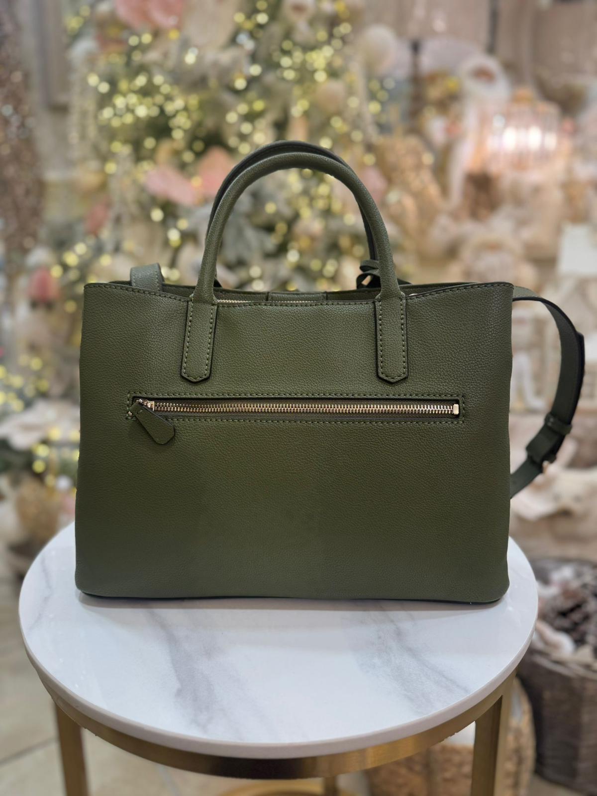 GUESS Gregoria Handbag Olive - Image 3