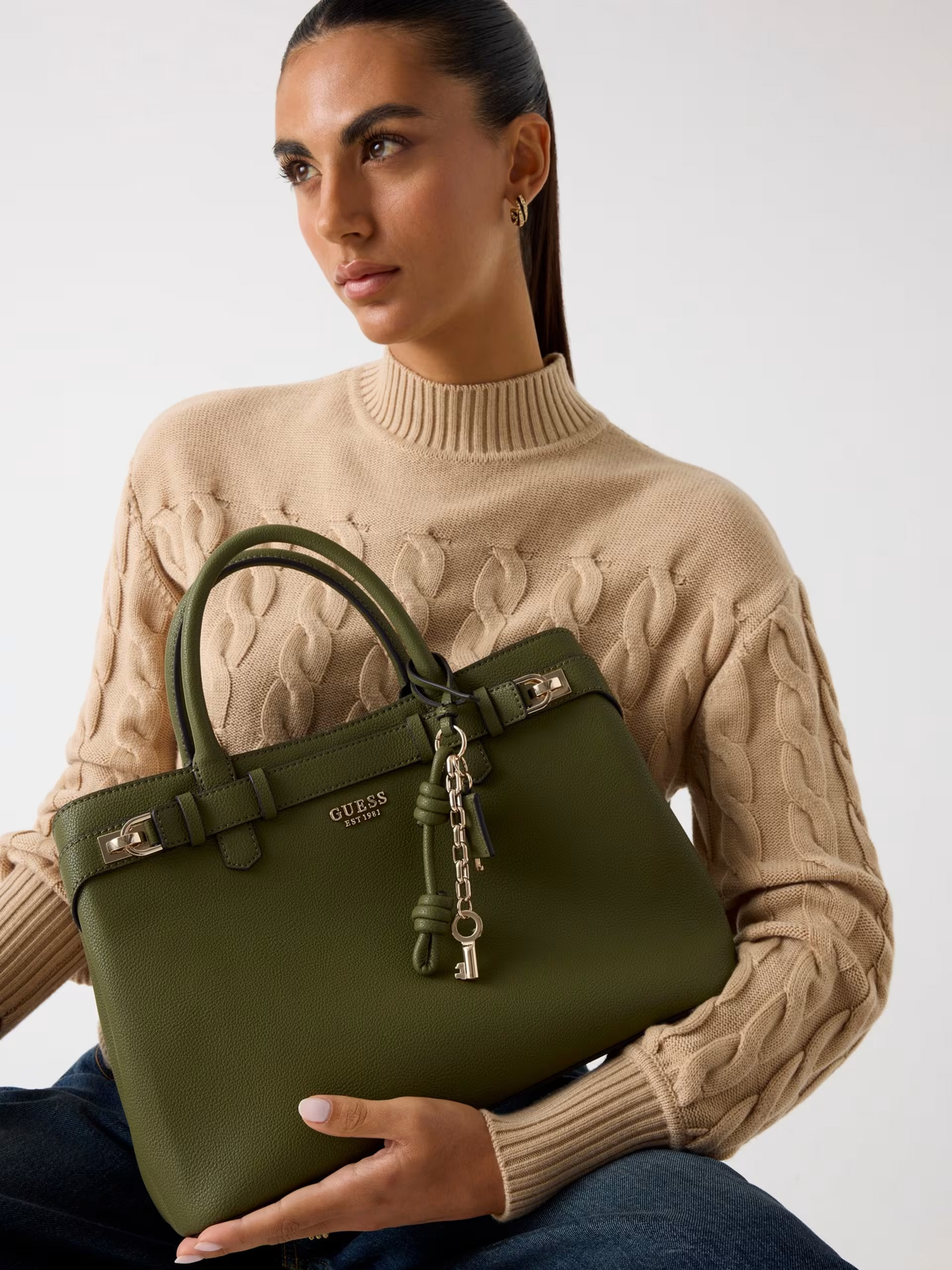 GUESS Gregoria Handbag Olive