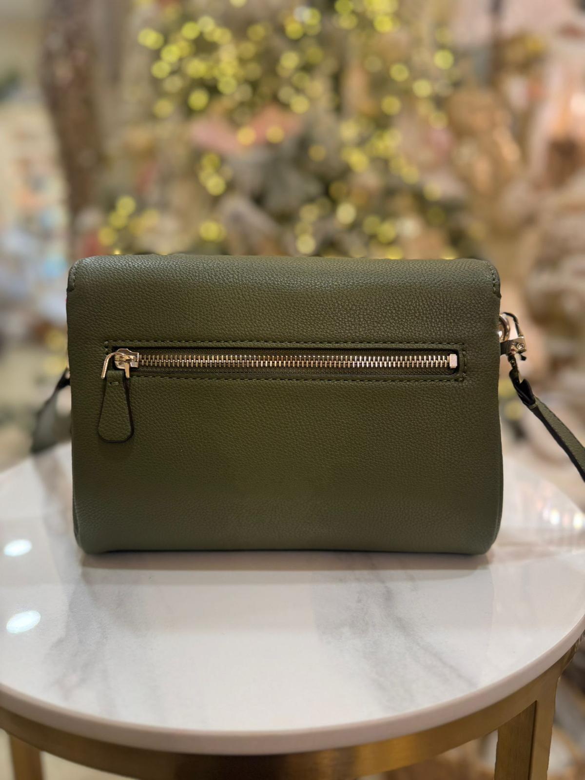 GUESS Gregoria Shoulder Bag Olive - Image 2