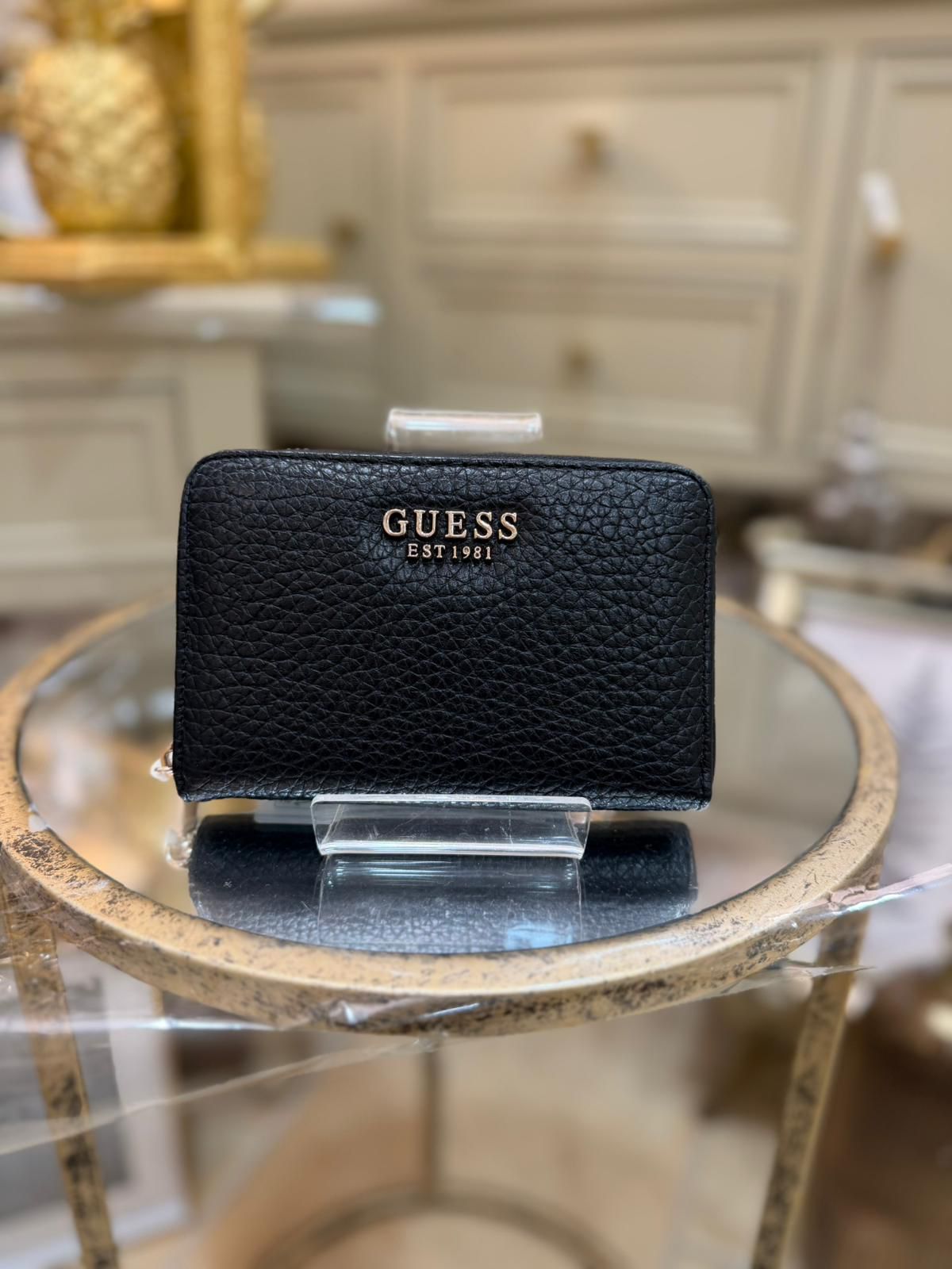 GUESS Marsha Saffiano Wallet Black