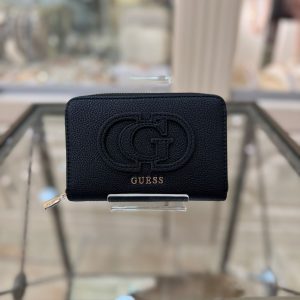 GUESS Calebra Logo-Script Wallet Black