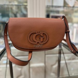 GUESS Calebra Convertible Xbody Flap Bag Cognac
