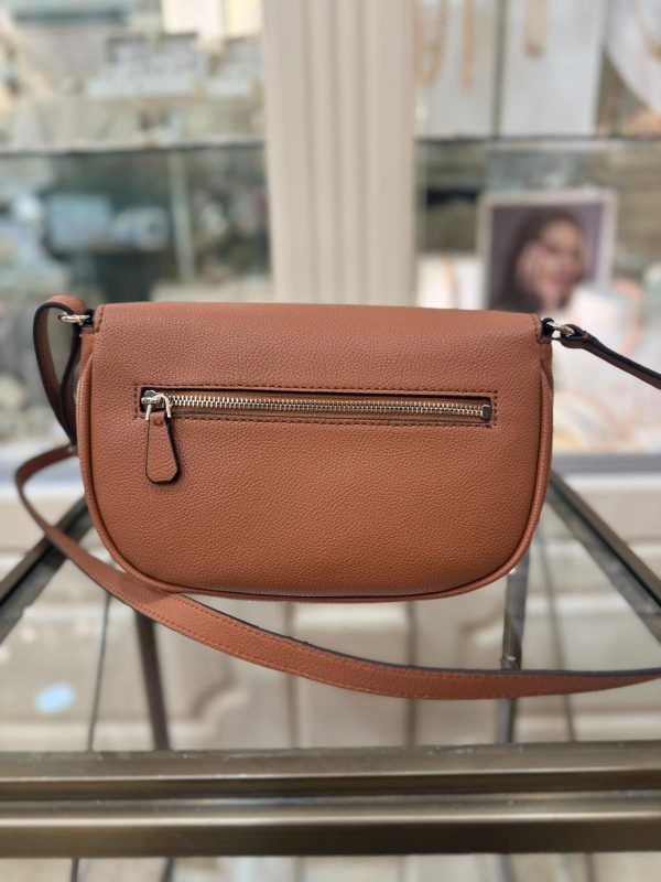 GUESS Calebra Convertible Xbody Flap Bag Cognac - Image 5