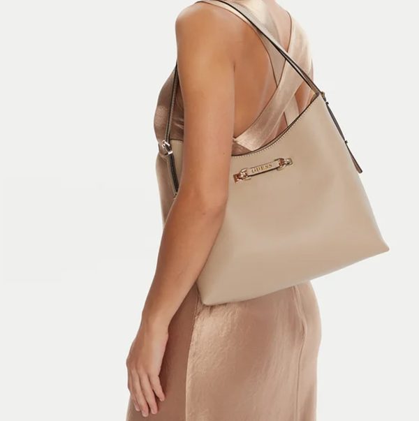 GUESS Lefia Handbag Taupe - Image 5