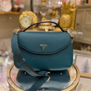 GUESS Evie Saffiano Handbag Teal