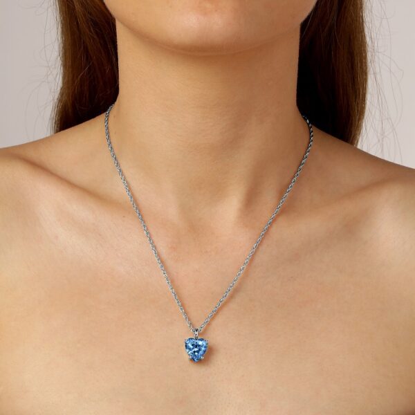 BIANCA Romantic Short Necklace Blue/Silver