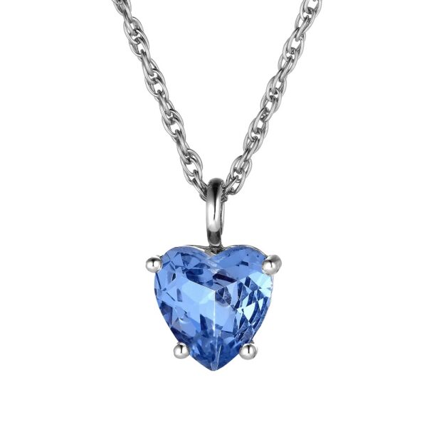 BIANCA Romantic Short Necklace Blue/Silver - Image 3