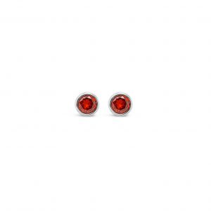 Absolute Sterling Silver Birthstone Collection Earrings - January SE200
