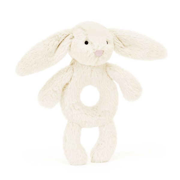 JellyCat Bashful Bunny Ring Rattle Cream - Image 4