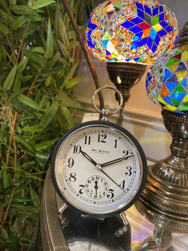 Black Retro Style Alarm Clock 13.5cm