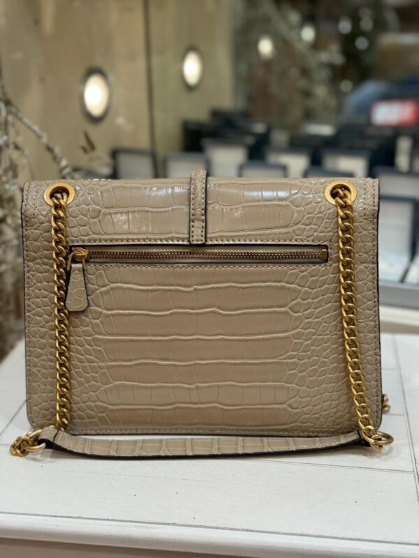 GUESS James Croc-Look Crossbody Taupe - Image 2