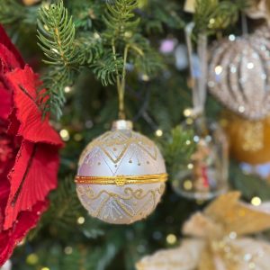 Swirl Glitter Openable Bauble